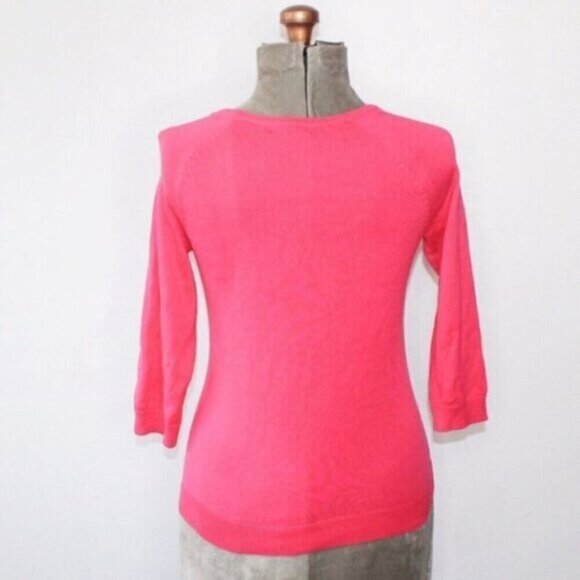 Jessica Hot Pink Crochet Sweater - Picture 7 of 9
